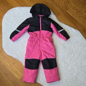 Swiss Tech Pink/Black Snowsuit, Toddler Girls 5T